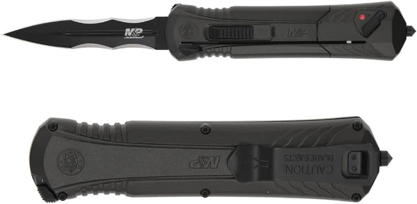Smith & Wesson M&P MPOTF10 OTF Knife - Gray/Black Serrated
