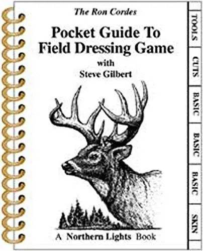 Waterproof pocket guide to field dressing game with illustrations for hunters