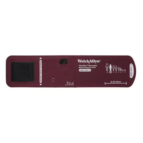Welch Allyn REUSE-12 FlexiPort Blood Pressure Cuff, Size 12, Large Adult, Reusable without Tubes or Connectors, Range 32-43 cm Range Welch Allyn