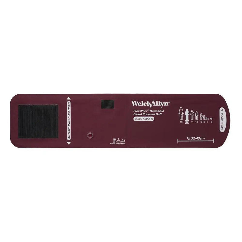 Welch Allyn REUSE-12 FlexiPort Blood Pressure Cuff, Size 12, Large Adult, Reusable without Tubes or Connectors, Range 32-43 cm Range Welch Allyn