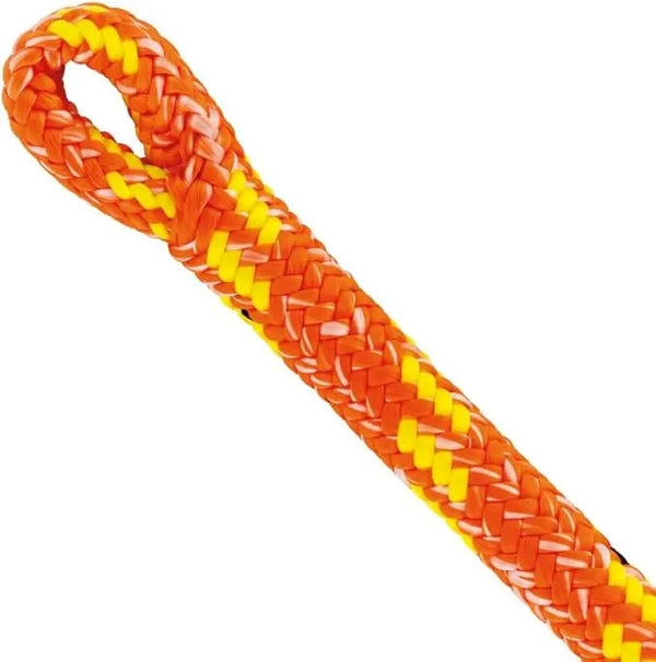 PETZL Flow 11.8mm Tree Care Arborist 24-Strand Line W/ 1 Spliced Eye - Orange / 25m