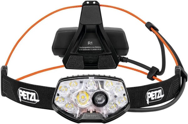 PETZL NAO RL Headlamp with 1500 lumens, Reactive Lighting, USB-C rechargeable battery, and ergonomic fit for night running and outdoor use