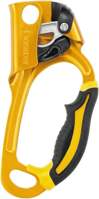 PETZL Ascension Ascender - Ergonomic Handled Rope Ascender for Climbing and Rigging - Yellow - Right