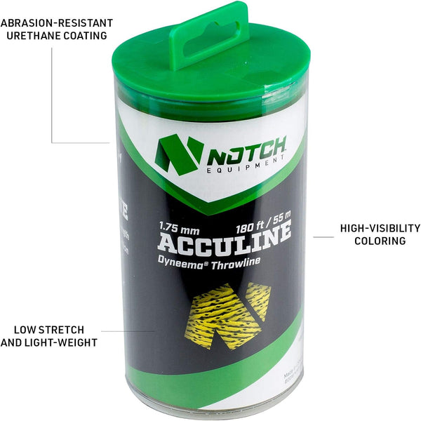 Notch AccuLine 1.75mm x 1000 ft Dyneema Throw Line - Yellow (NTL175-1000)