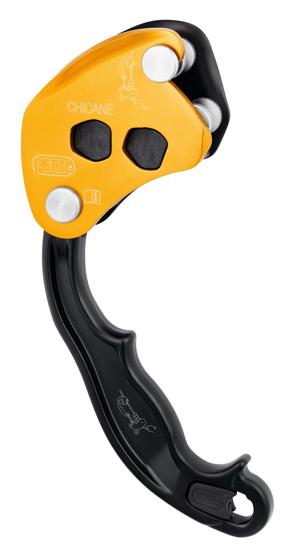 PETZL Chicane yellow auxiliary braking device for single rope safety and control