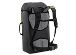 Petzl TRANSPORT 45 rope bag, back view with harness