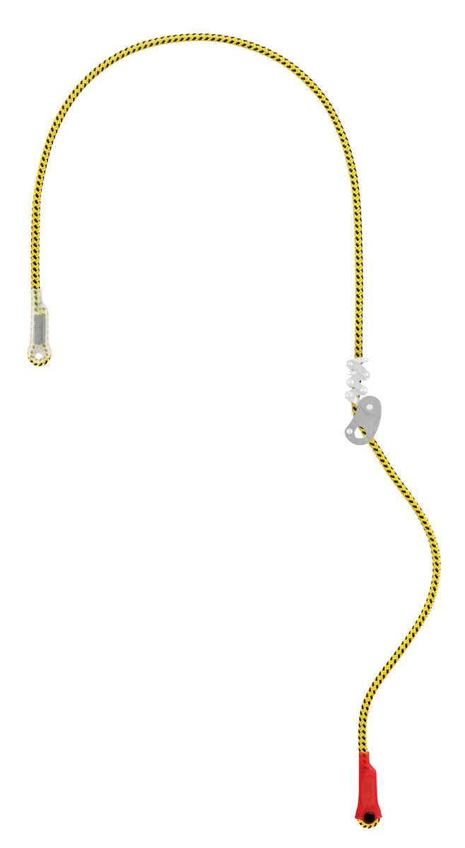 Petzl ZILLON replacement rope for the adjustable work positioning lanyard, yellow and black